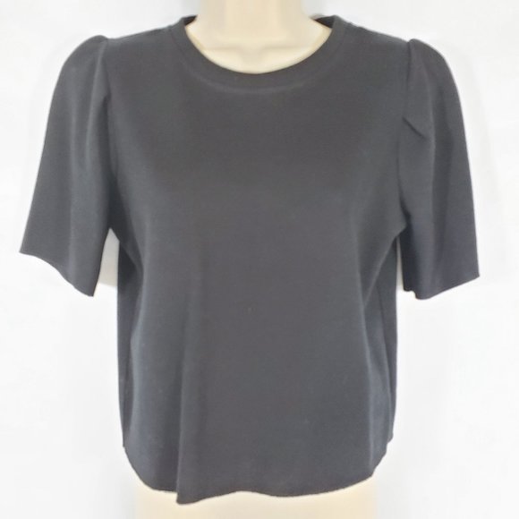 Karol Basic Black Color Cotton Top - Picture 2 of 4